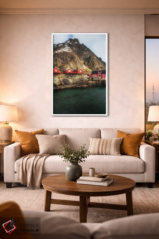 تابلو دکوراتیو Lofoten In Norway,کلبه های ماهیگیران، لوفوتن در نروژ اثر میکولاج گوسپودرک - D1W