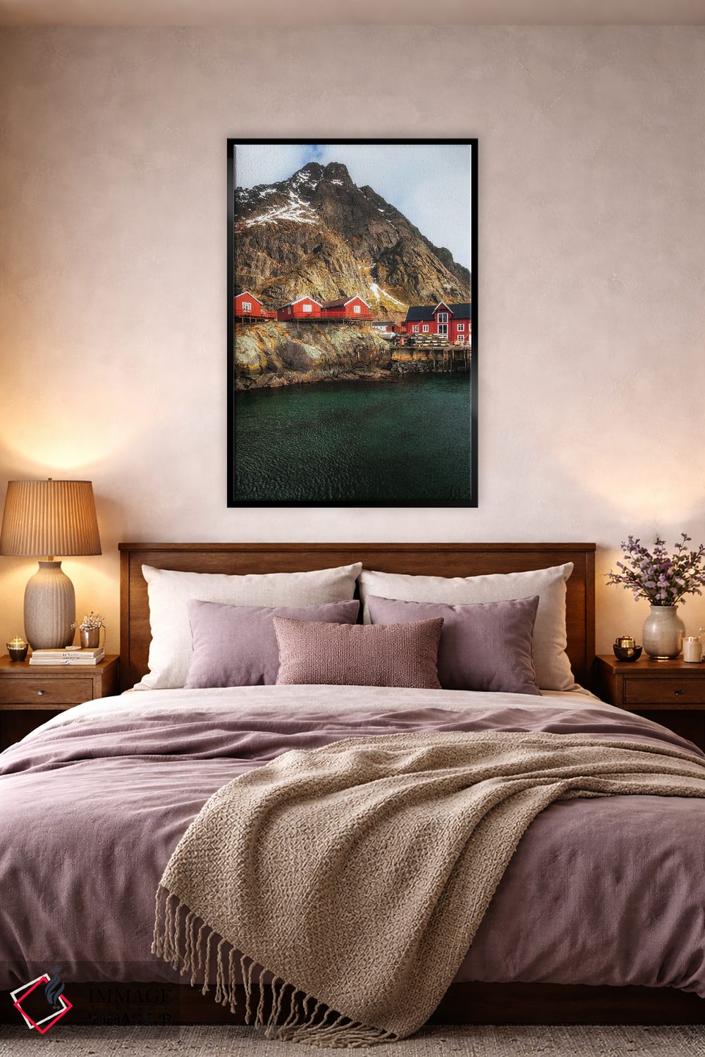 تابلو دکوراتیو Lofoten In Norway,کلبه های ماهیگیران، لوفوتن در نروژ اثر میکولاج گوسپودرک - D4B