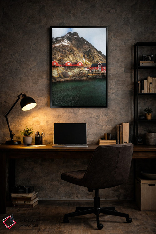 تابلو دکوراتیو Lofoten In Norway,کلبه های ماهیگیران، لوفوتن در نروژ اثر میکولاج گوسپودرک - D6B