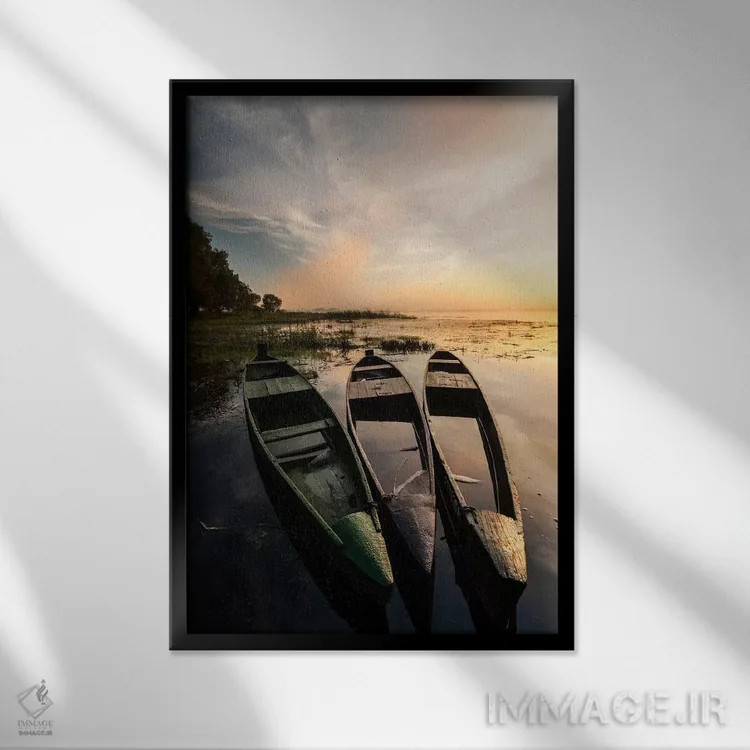 تابلو دکوراتیو Podlaskie, Biebrza River, Sunrise II,لهستان، پودلاسکیه… اثر میکولاج گوسپودرک - نمای قابدار مشکی
