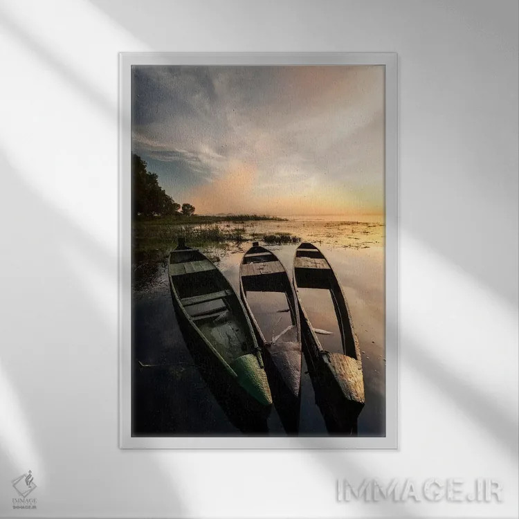 تابلو دکوراتیو Podlaskie, Biebrza River, Sunrise II,لهستان، پودلاسکیه… اثر میکولاج گوسپودرک - نمای قابدار سفید