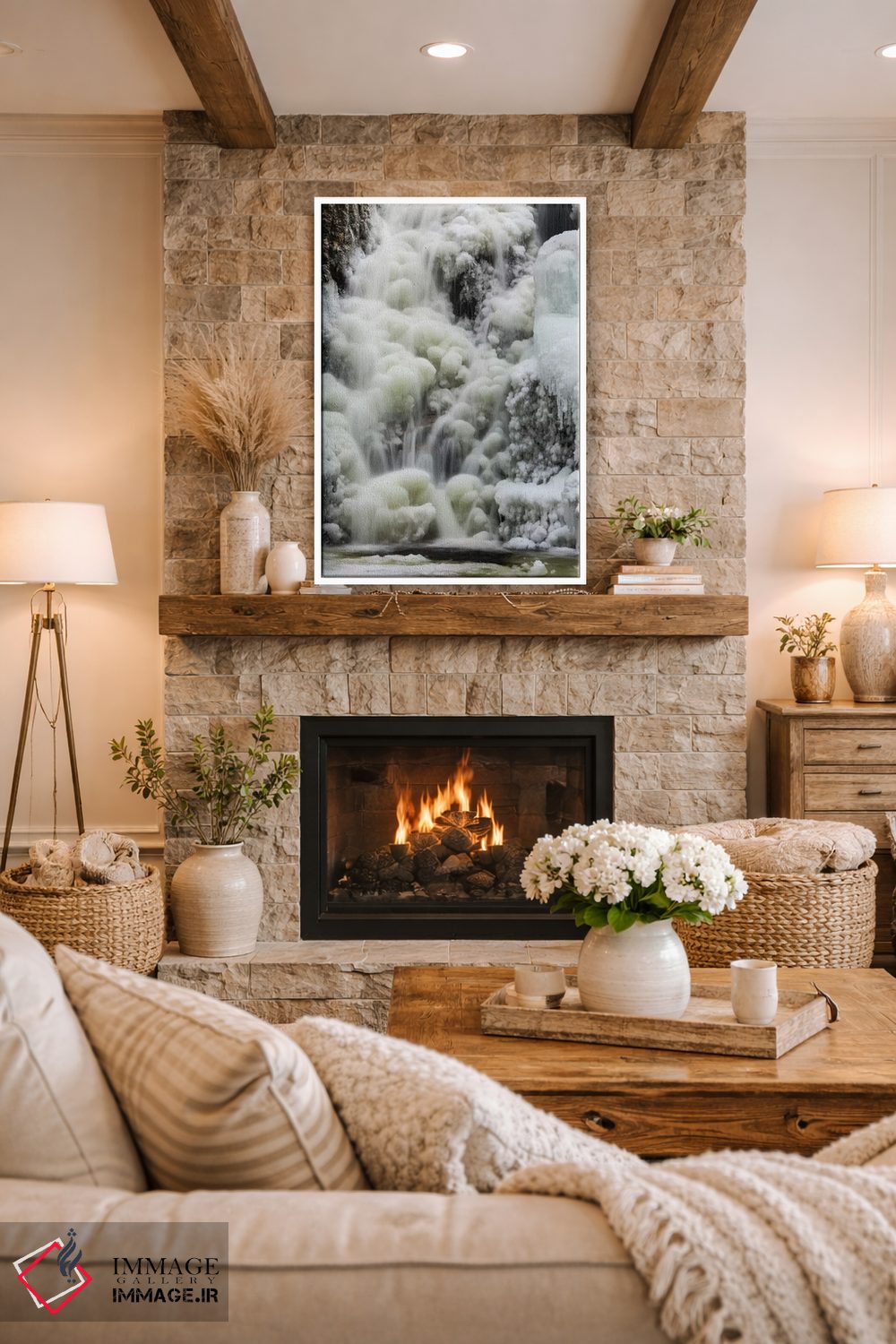 تابلو دکوراتیو Karkonosze, Kamienczyk Waterfall,لهستان، کارکونوشه، آب… اثر میکولاج گوسپودرک - D1W