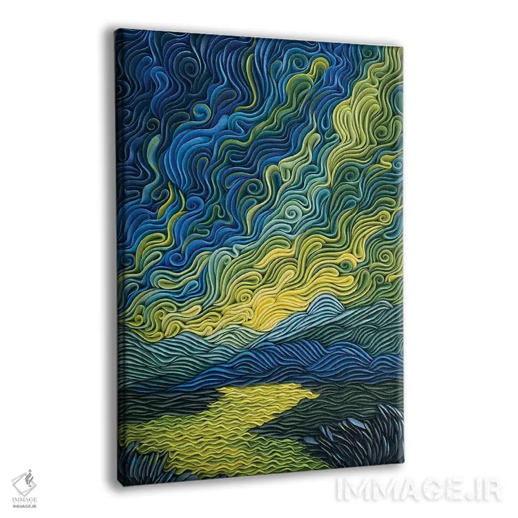 تابلو دکوراتیو شفق نیمه شب اثر آلیسا لاریوشکینا - نمای پرسپکتیو محصول