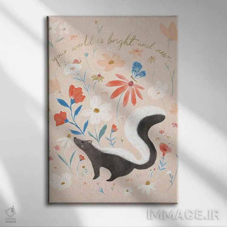 تابلو دکوراتیو کارت روشن و نو اثر جیل لابینیک - نمای روبهرو روی دیوار