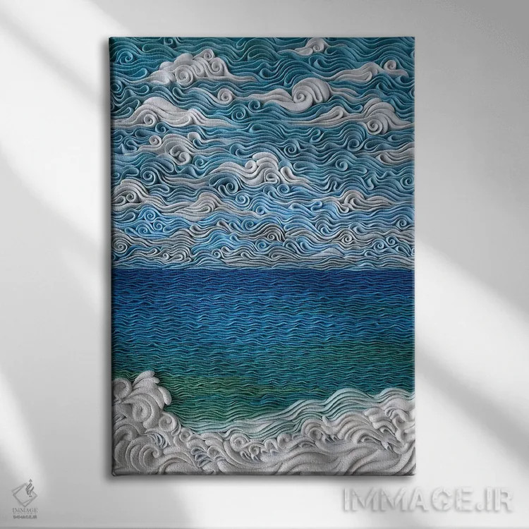 تابلو دکوراتیو دریای ایونی اثر آلیسا لاریوشکینا - نمای روبهرو روی دیوار