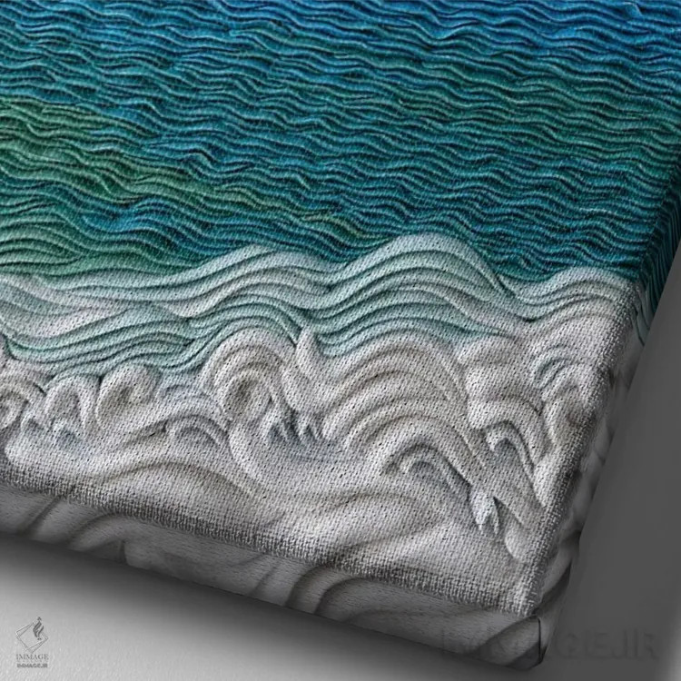 تابلو دکوراتیو دریای ایونی اثر آلیسا لاریوشکینا - نمای نزدیک بافت بوم