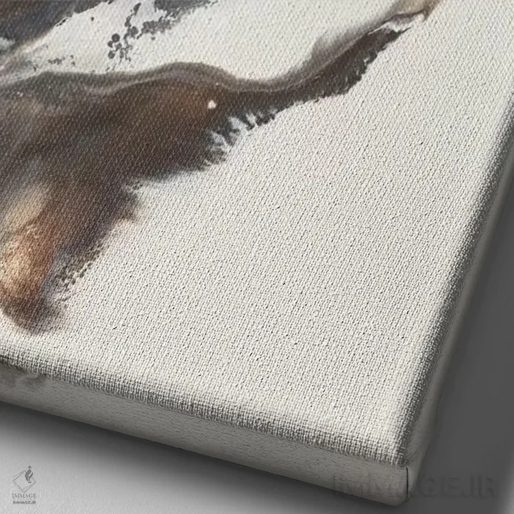 تابلو انتزاعی هیروندل اثر کوری لاول - نمای نزدیک بافت بوم