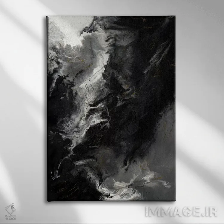 تابلو انتزاعی تغییرات اثر کوری لاول - نمای روبهرو روی دیوار
