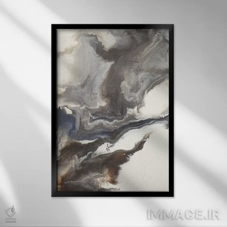 تابلو انتزاعی هیروندل اثر کوری لاول - نمای قابدار مشکی
