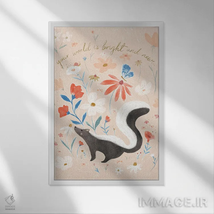 تابلو دکوراتیو کارت روشن و نو اثر جیل لابینیک - نمای قابدار سفید