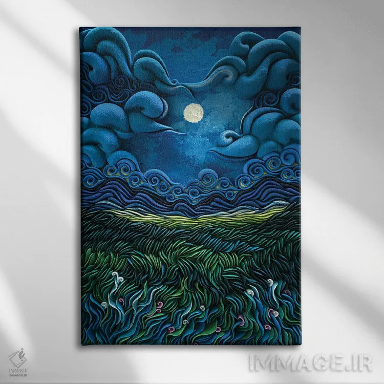 تابلو دکوراتیو شب افسانه ای اثر آلیسا لاریوشکینا - نمای روبهرو روی دیوار