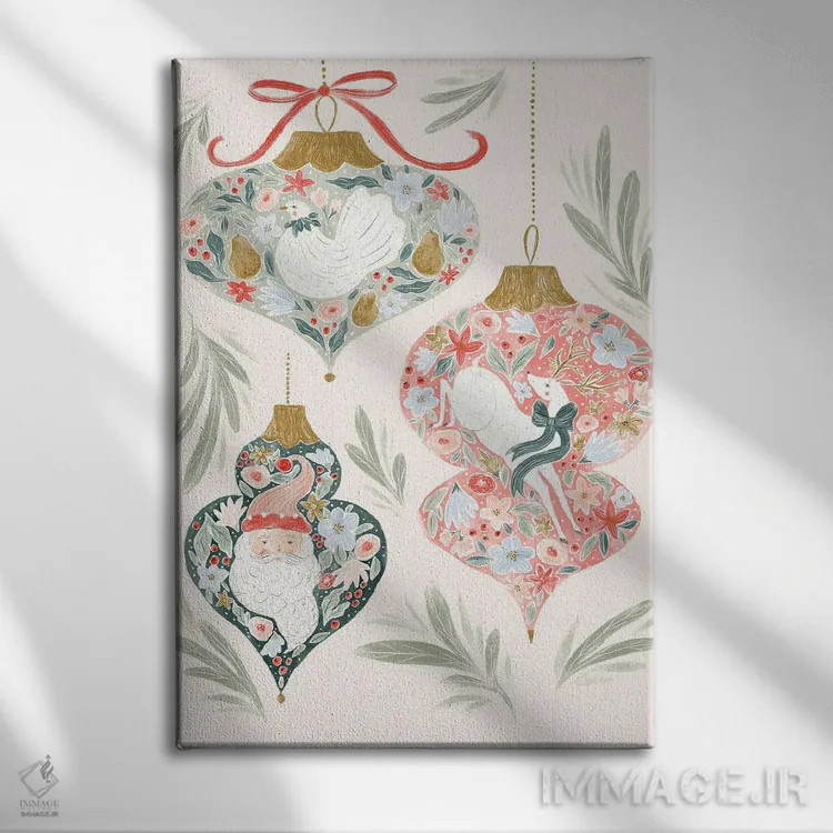 تابلو دکوراتیو تزئینات رنگارنگ اثر جیل لابینیک - نمای روبهرو روی دیوار