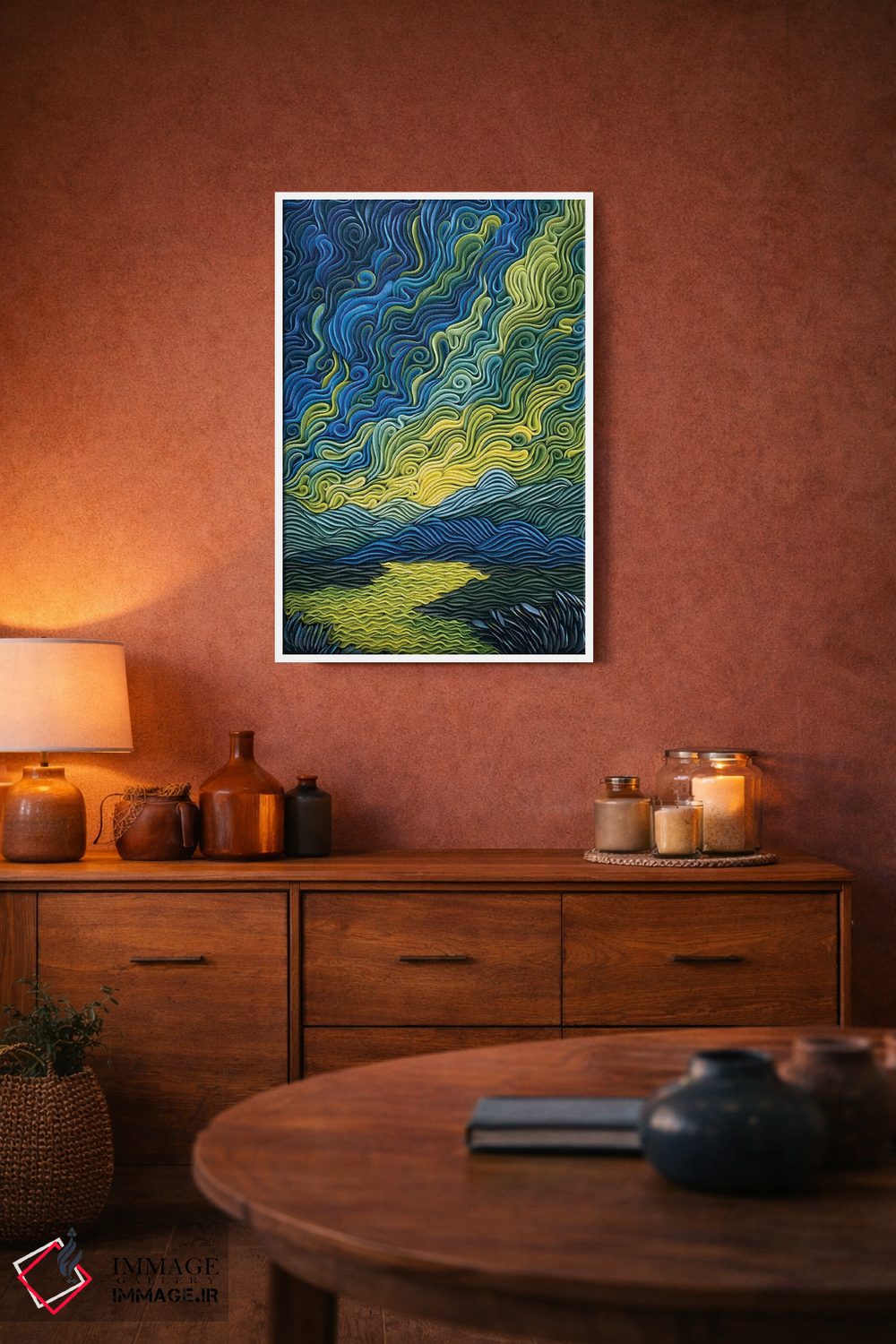 تابلو دکوراتیو شفق نیمه شب اثر آلیسا لاریوشکینا - D2W