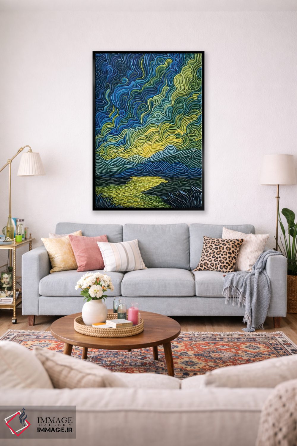 تابلو دکوراتیو شفق نیمه شب اثر آلیسا لاریوشکینا - D1B