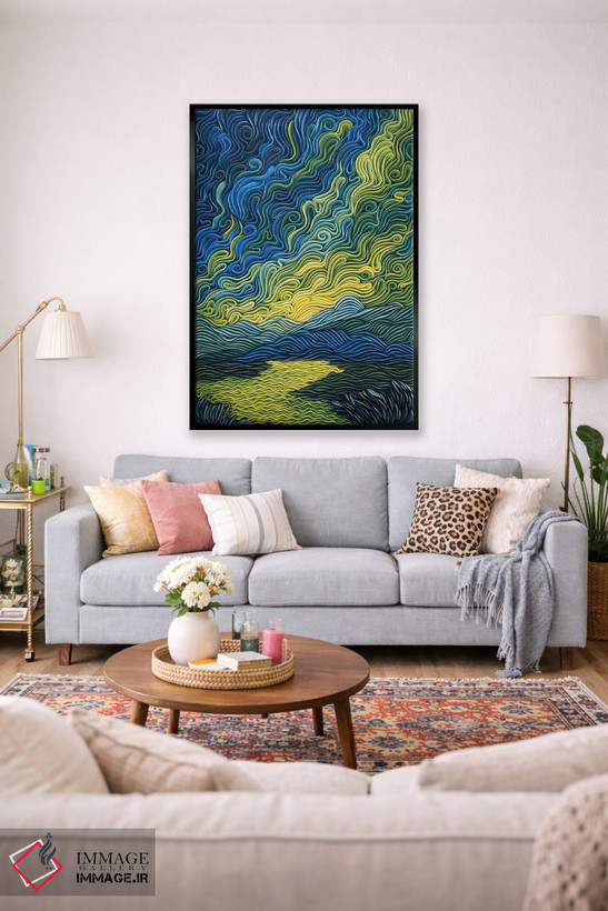 تابلو دکوراتیو شفق نیمه شب اثر آلیسا لاریوشکینا - D1B