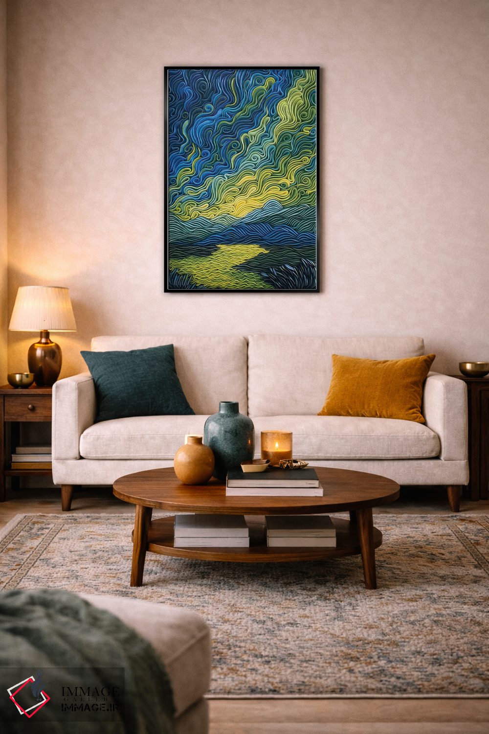 تابلو دکوراتیو شفق نیمه شب اثر آلیسا لاریوشکینا - D5B