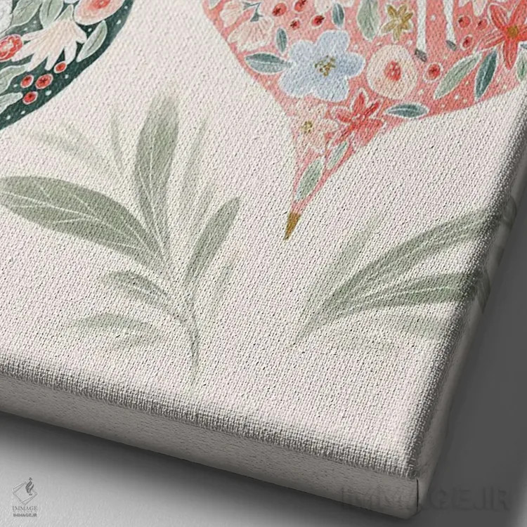 تابلو دکوراتیو تزئینات رنگارنگ اثر جیل لابینیک - نمای نزدیک بافت بوم