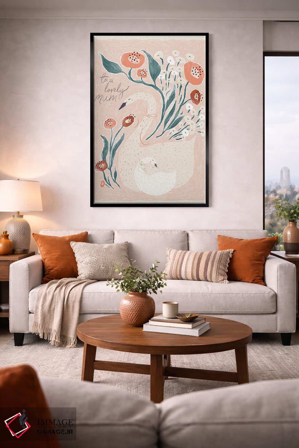 تابلو دکوراتیو کارت قو اثر جیل لابینیک - D2B