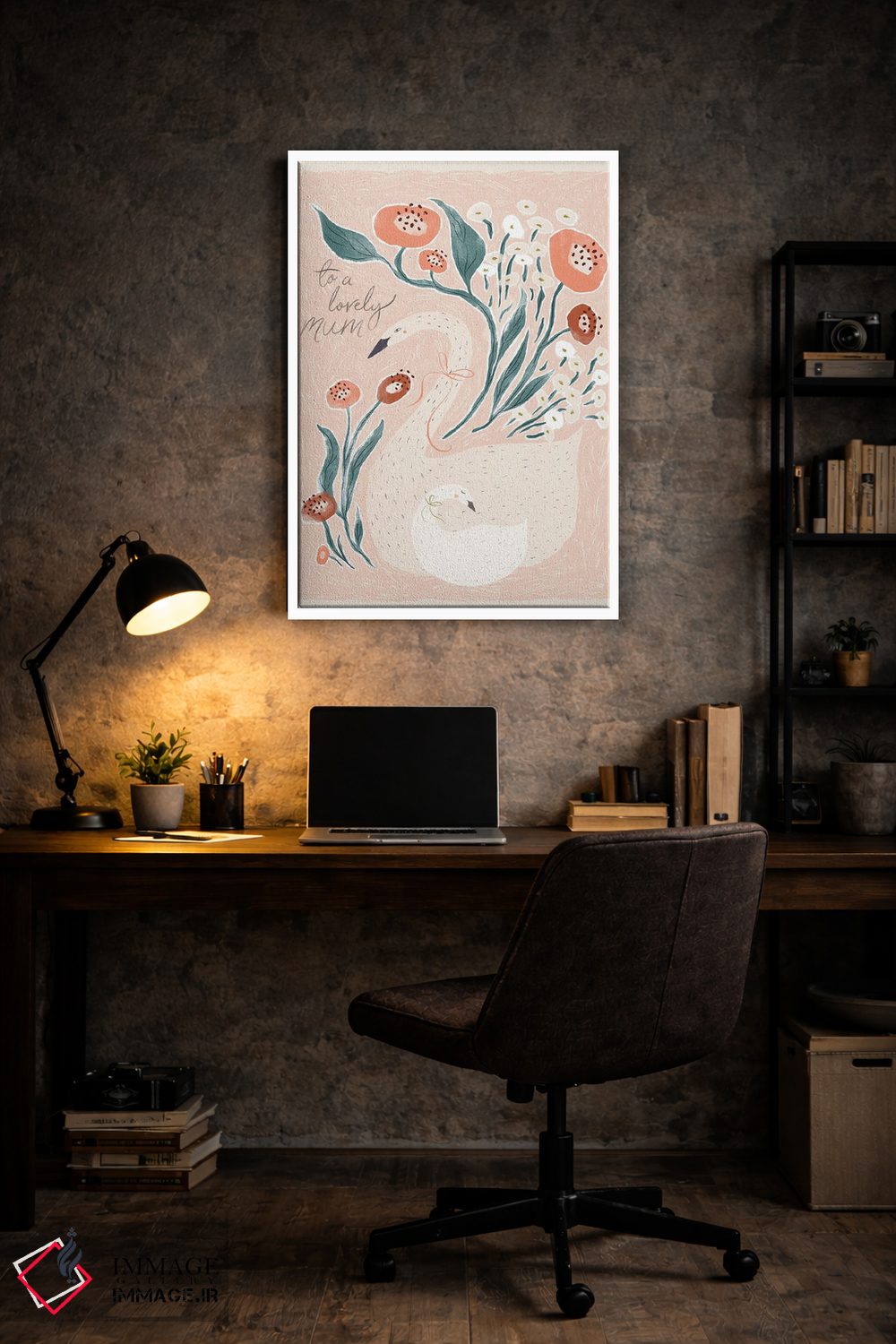 تابلو دکوراتیو کارت قو اثر جیل لابینیک - D5W