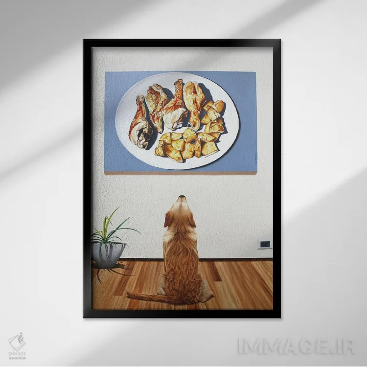 تابلو دکوراتیو آرزوها اثر لوسیا برگامینی - نمای قابدار مشکی