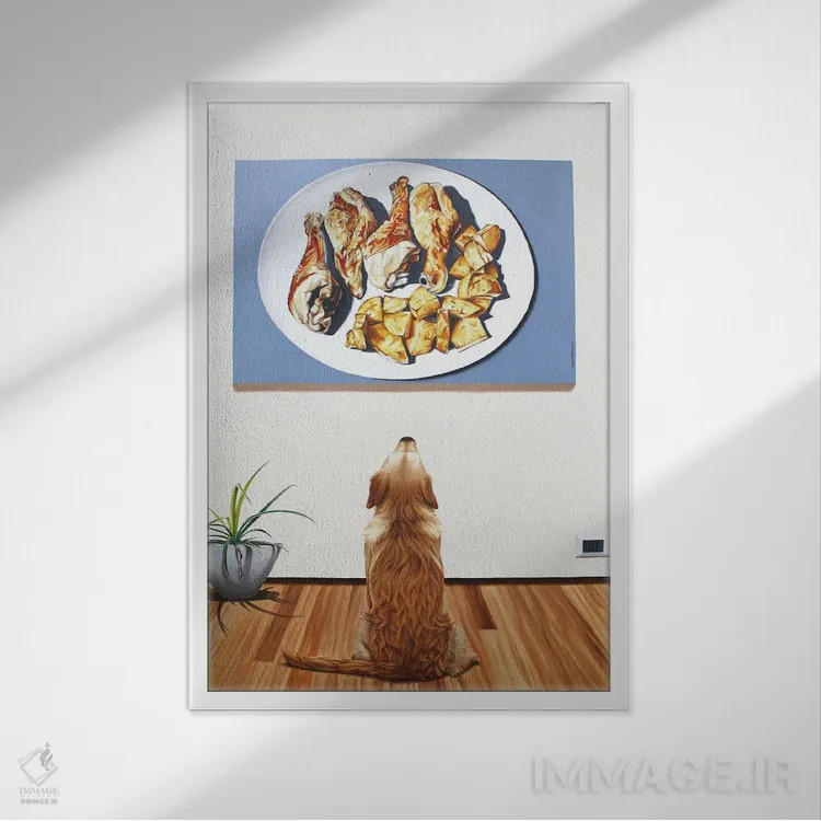 تابلو دکوراتیو آرزوها اثر لوسیا برگامینی - نمای قابدار سفید