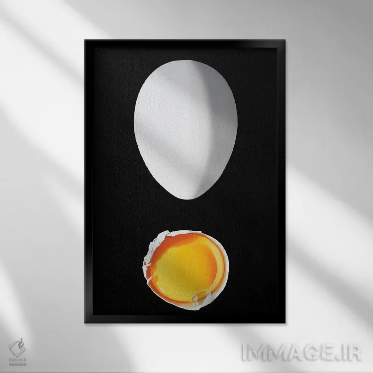 تابلو دکوراتیو دنبالم کن اثر لوسیا برگامینی - نمای قابدار مشکی