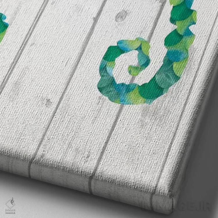 تابلو دکوراتیو ساحل شیشه دریایی II اثر لیندا برتل - نمای نزدیک بافت بوم