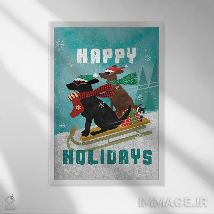 تابلو دکوراتیو تعطیلات خوش اثر لیندا برتل - نمای قابدار سفید