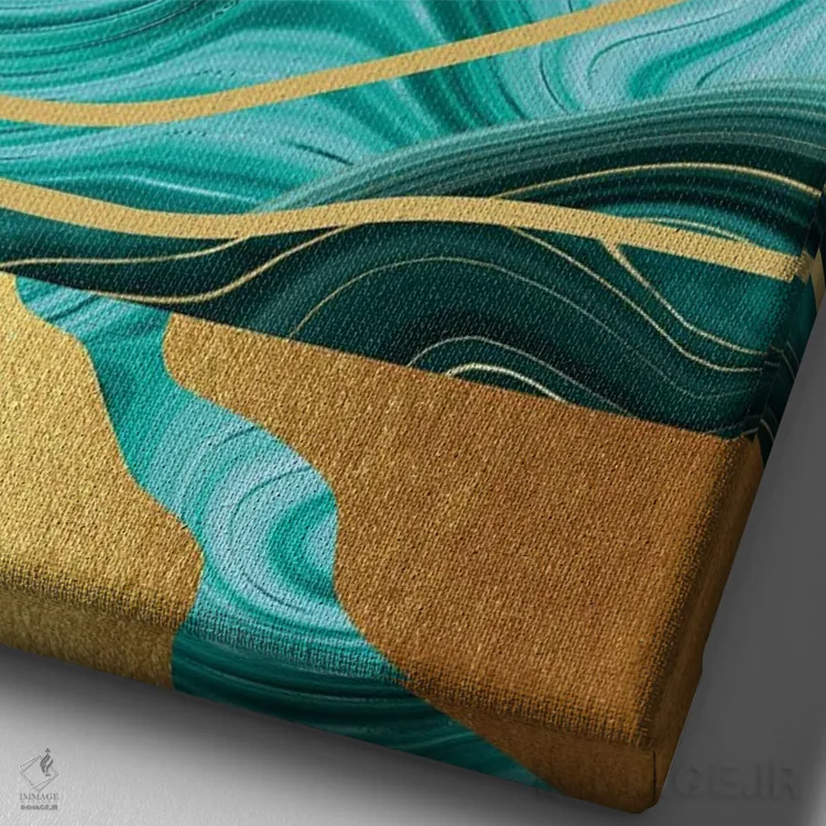 تابلو دکوراتیو اهرام آسمانی اثر لیندا برتل - نمای نزدیک بافت بوم