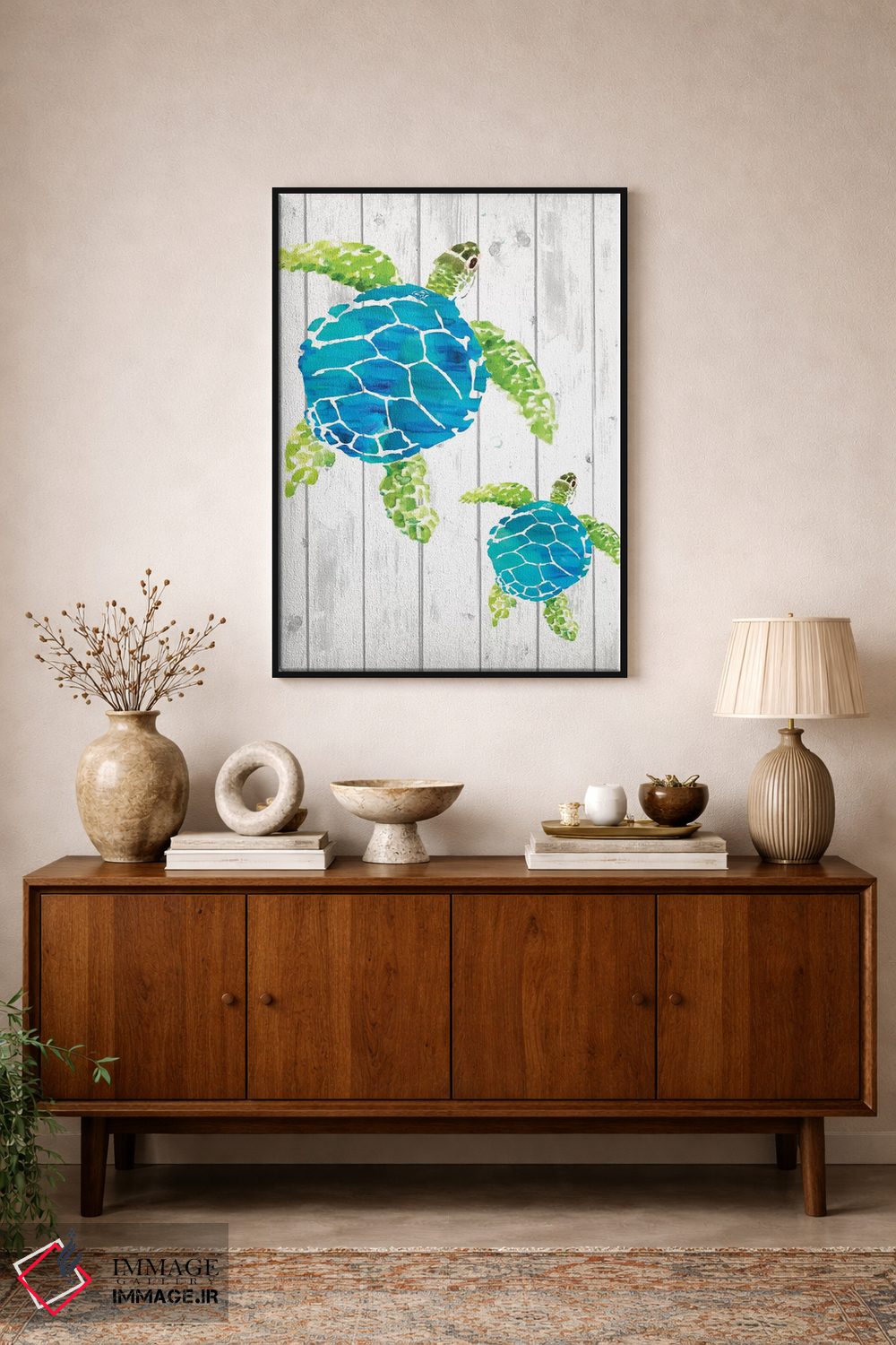 تابلو دکوراتیو ساحل شیشه دریایی III اثر لیندا برتل - D1B