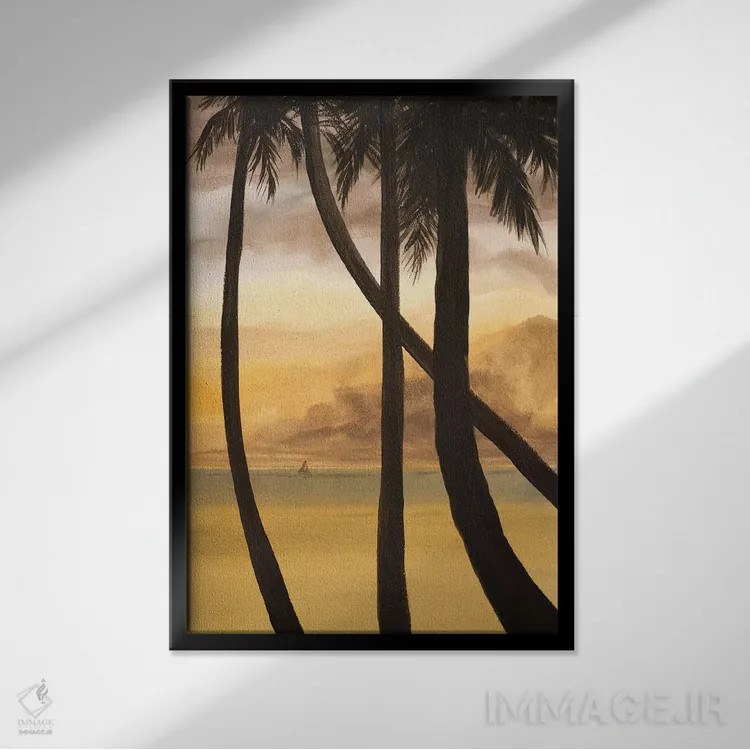 تابلو دکوراتیو نزدیک شدن به افق I اثر لیندا بالیکو - نمای قابدار مشکی