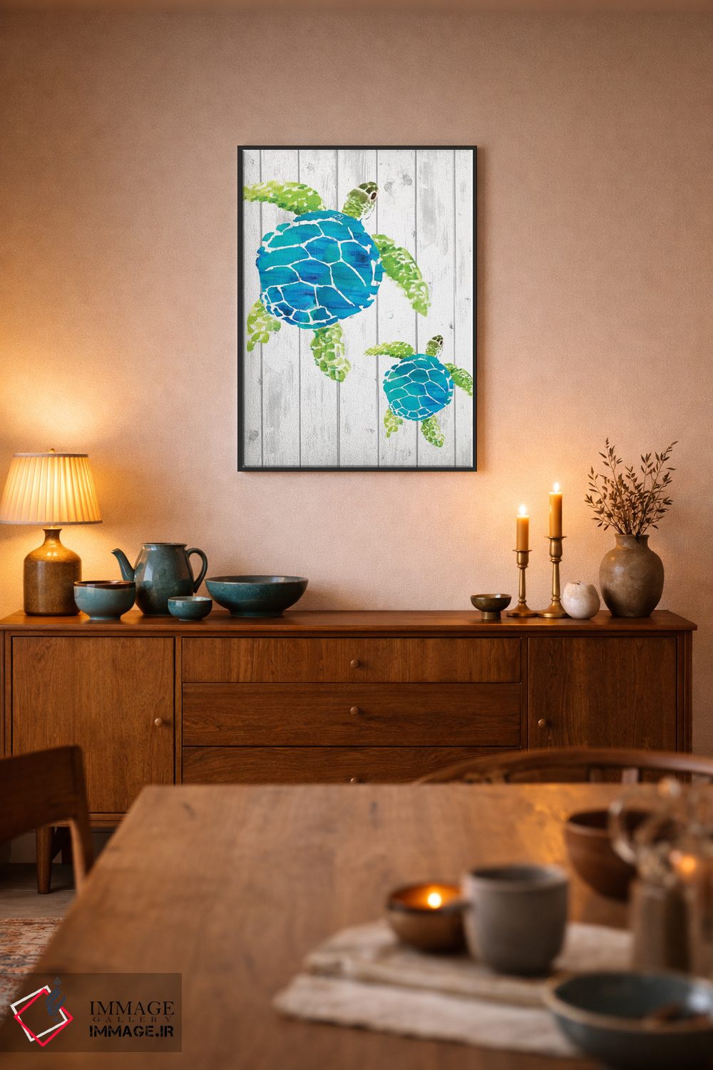 تابلو دکوراتیو ساحل شیشه دریایی III اثر لیندا برتل - D6B