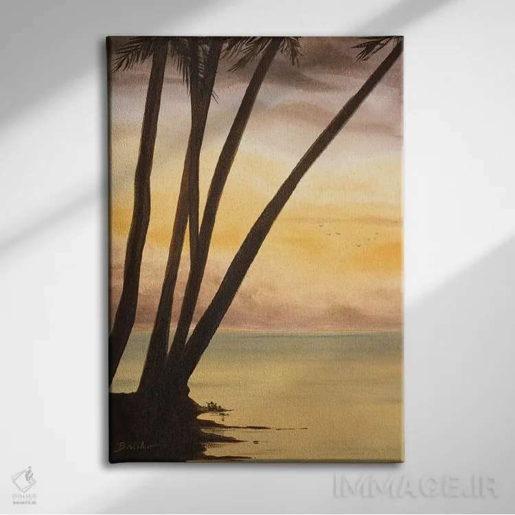 تابلو دکوراتیو نزدیک شدن به افق II اثر لیندا بالیکو - نمای روبهرو روی دیوار