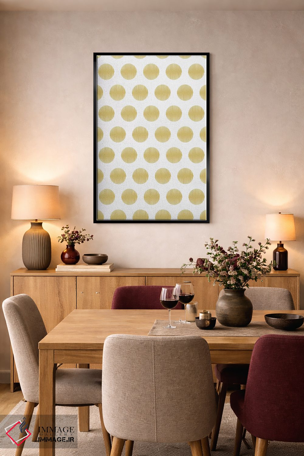 تابلو انتزاعی کریسمس I اثر لیندا برتل - D5B