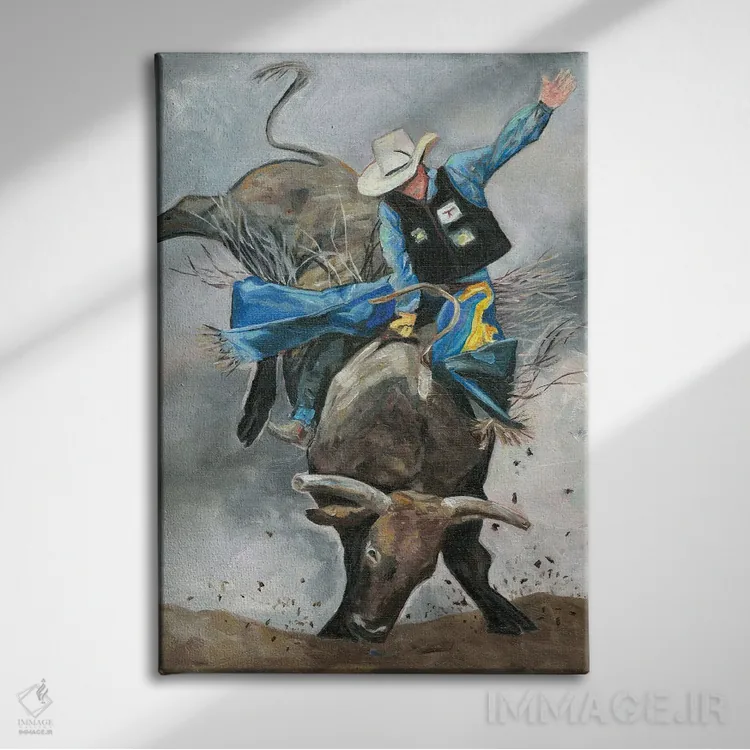 تابلو دکوراتیو آسمان ۹۰۱ اثر لیزا باترز - نمای روبهرو روی دیوار