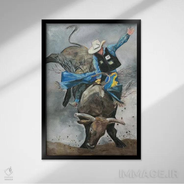 تابلو دکوراتیو آسمان ۹۰۱ اثر لیزا باترز - نمای قابدار مشکی