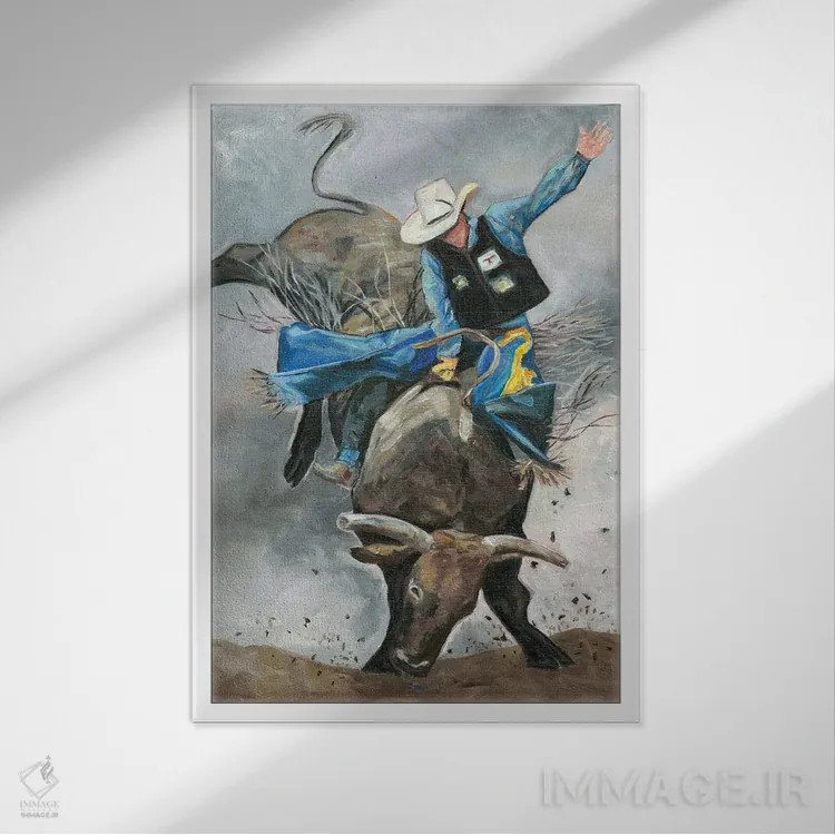 تابلو دکوراتیو آسمان ۹۰۱ اثر لیزا باترز - نمای قابدار سفید