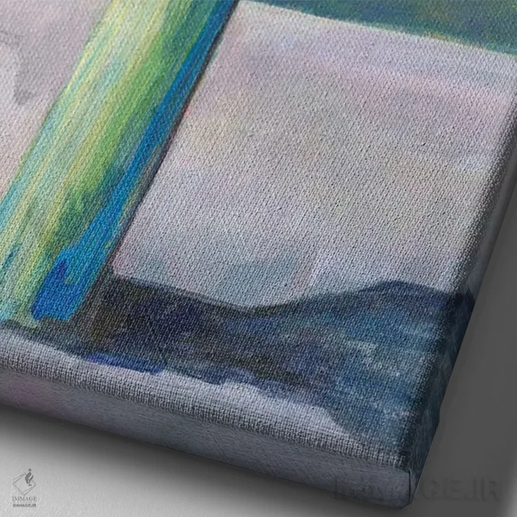 تابلو دکوراتیو سرزمین کاکتوس I اثر لیزا باترز - نمای نزدیک بافت بوم