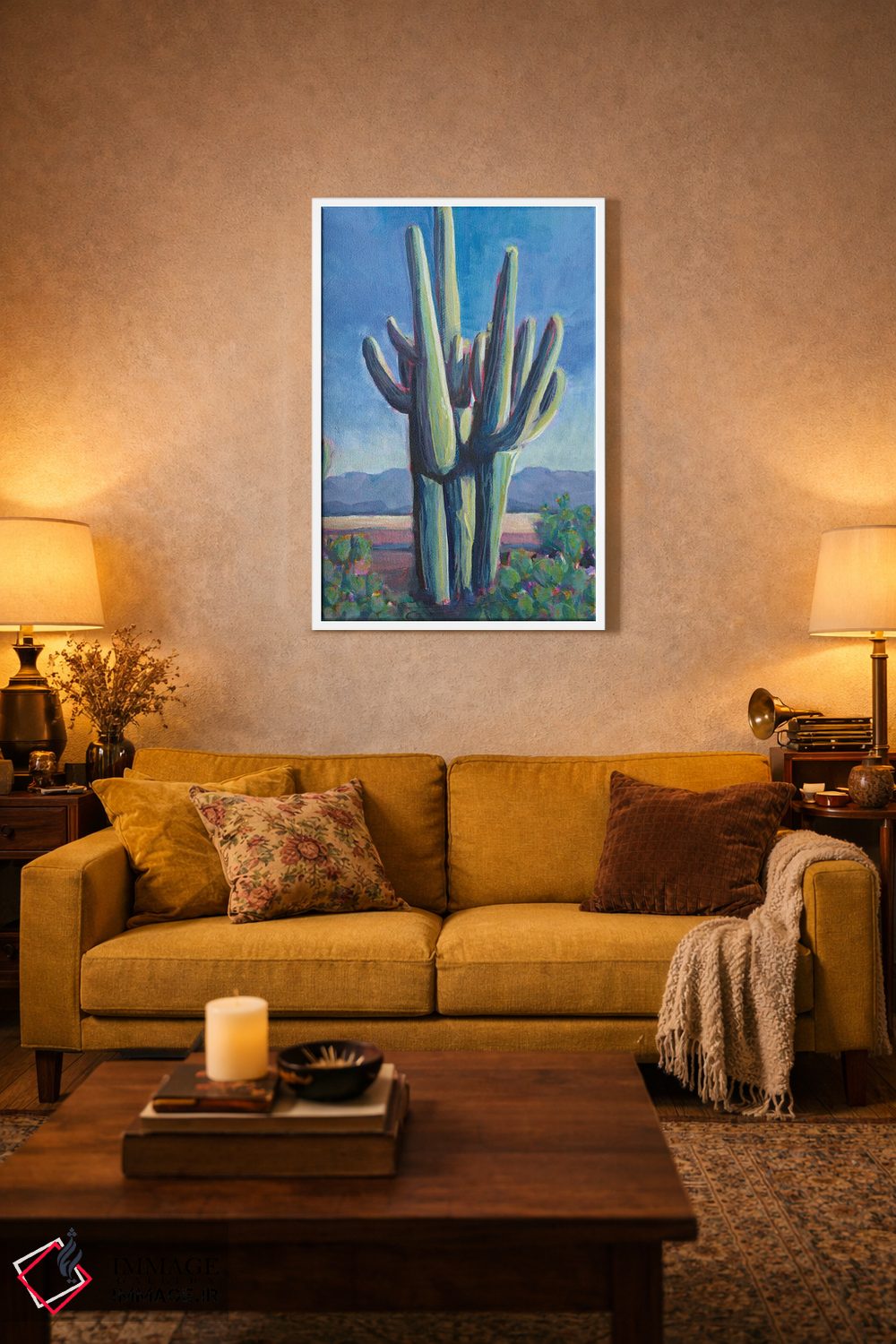 تابلو دکوراتیو سرزمین کاکتوس II اثر لیزا باترز - D1W