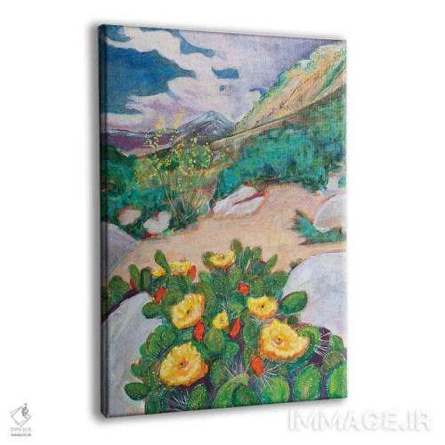 تابلو دکوراتیو رزهای بیابانی اثر لیزا باترز - نمای پرسپکتیو محصول