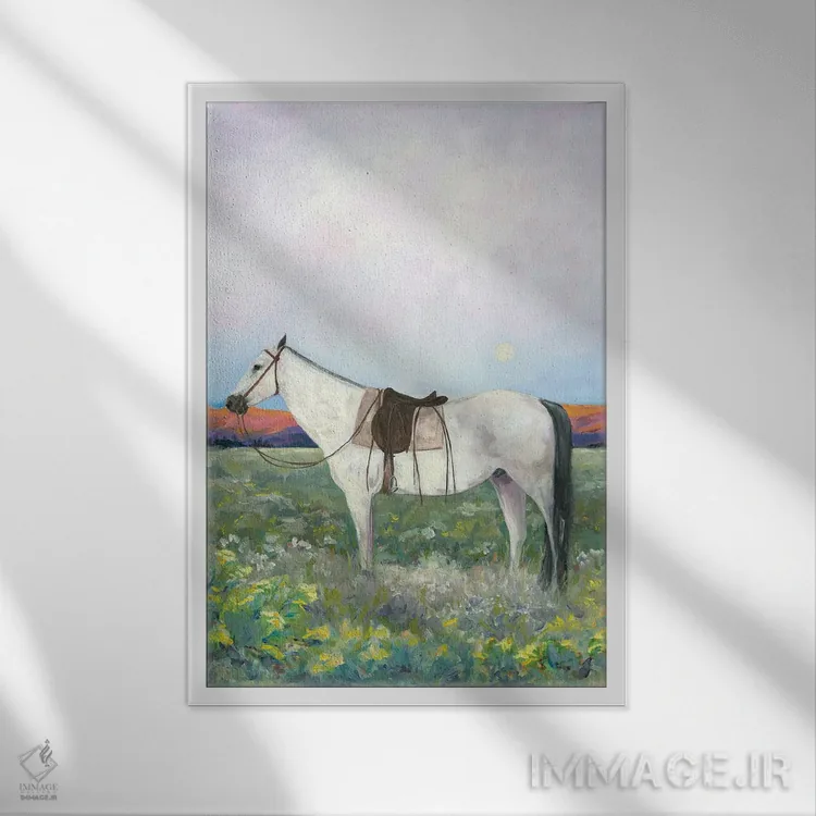 تابلو دکوراتیو حقیقی اثر لیزا باترز - نمای قابدار سفید