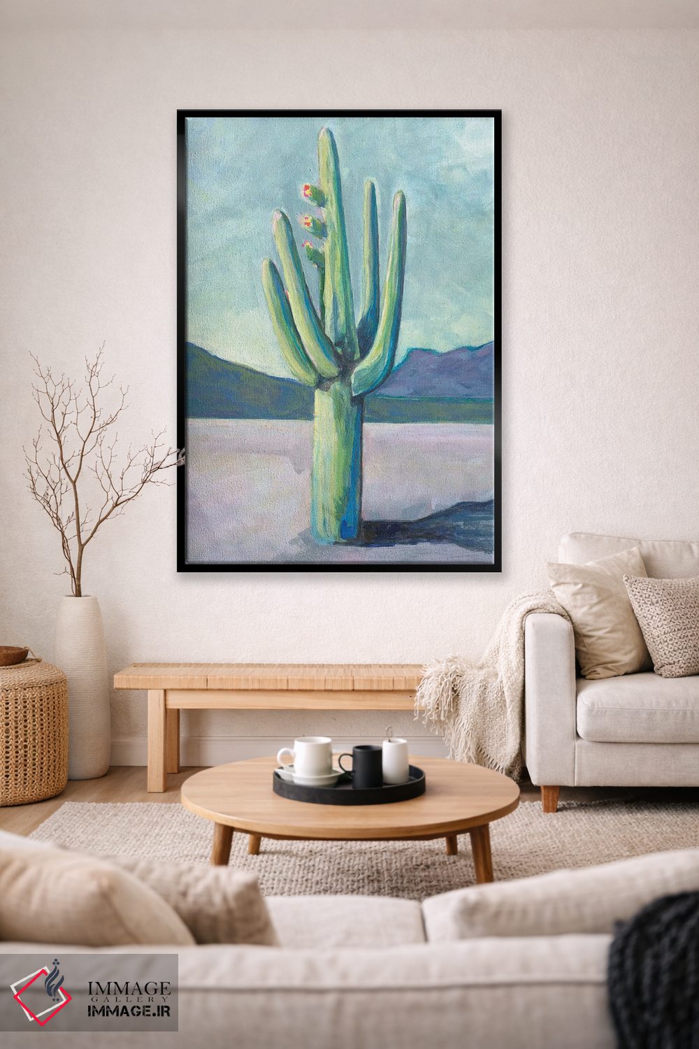 تابلو دکوراتیو سرزمین کاکتوس I اثر لیزا باترز - D1B