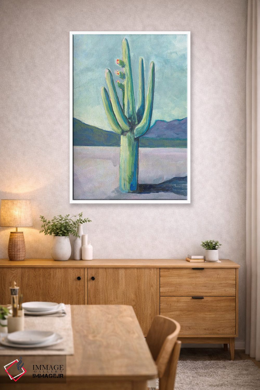 تابلو دکوراتیو سرزمین کاکتوس I اثر لیزا باترز - D3W