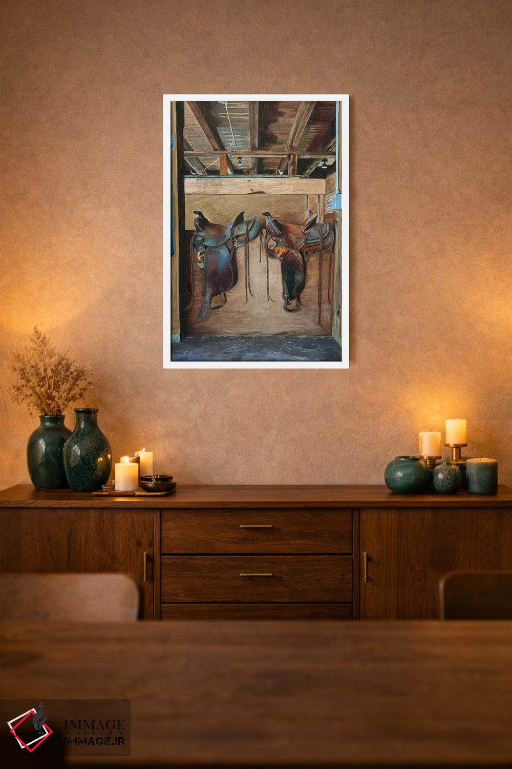 تابلو دکوراتیو دو نفر در راه اثر لیزا باترز - D1W