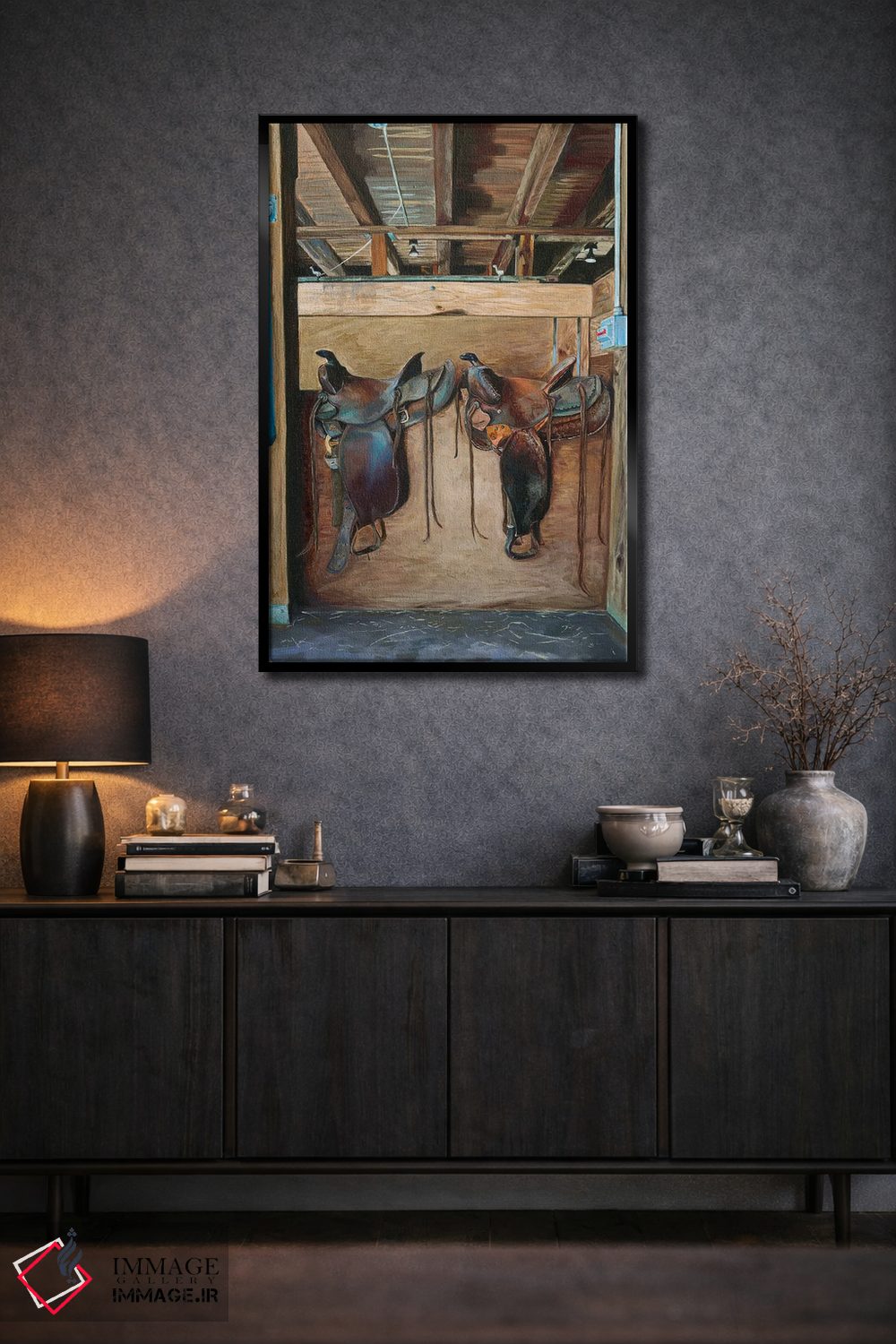 تابلو دکوراتیو دو نفر در راه اثر لیزا باترز - D2B