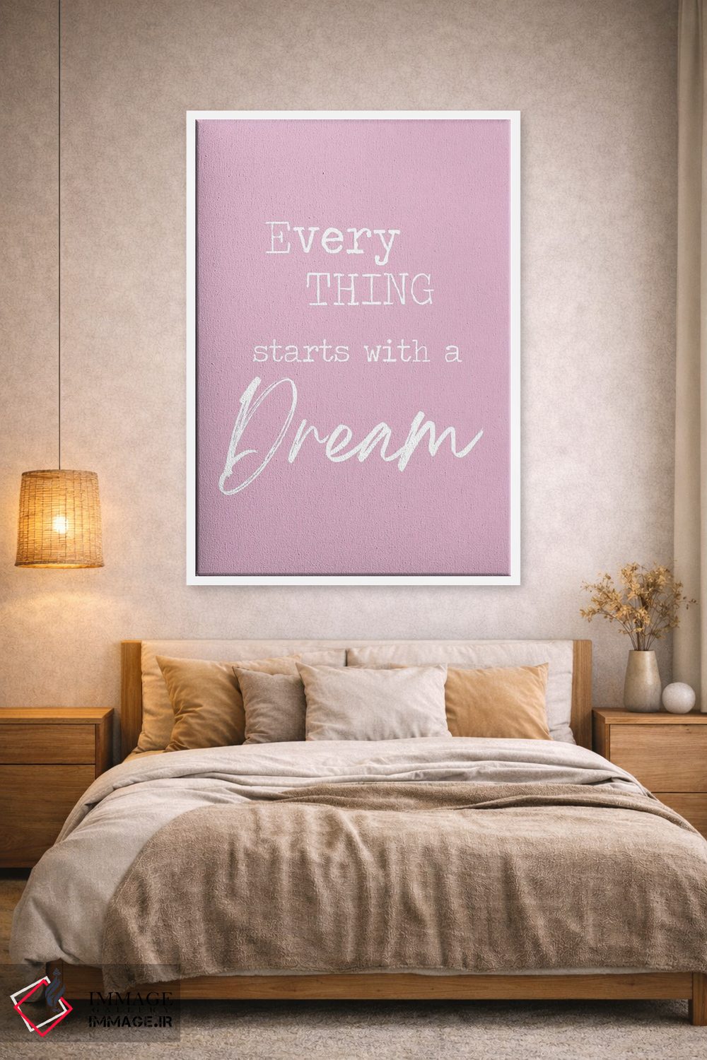 تابلو مدرن همه چیز با یک رویا آغاز می شود اثر لولا بیژو و کمپانی - D1W