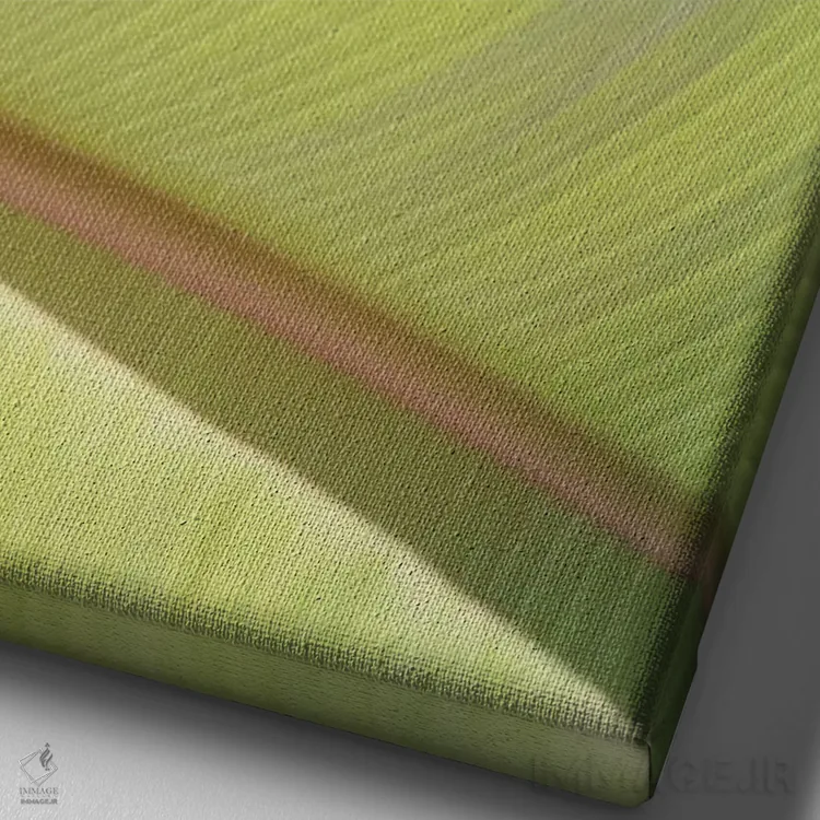 تابلو دکوراتیو برگ های نخل I اثر لینان کولیگان - نمای نزدیک بافت بوم