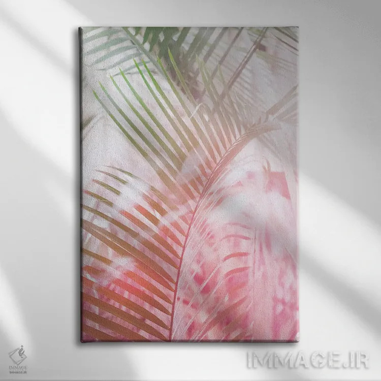 تابلو دکوراتیو برگ های گرمسیری I اثر لینان کولیگان - نمای روبهرو روی دیوار