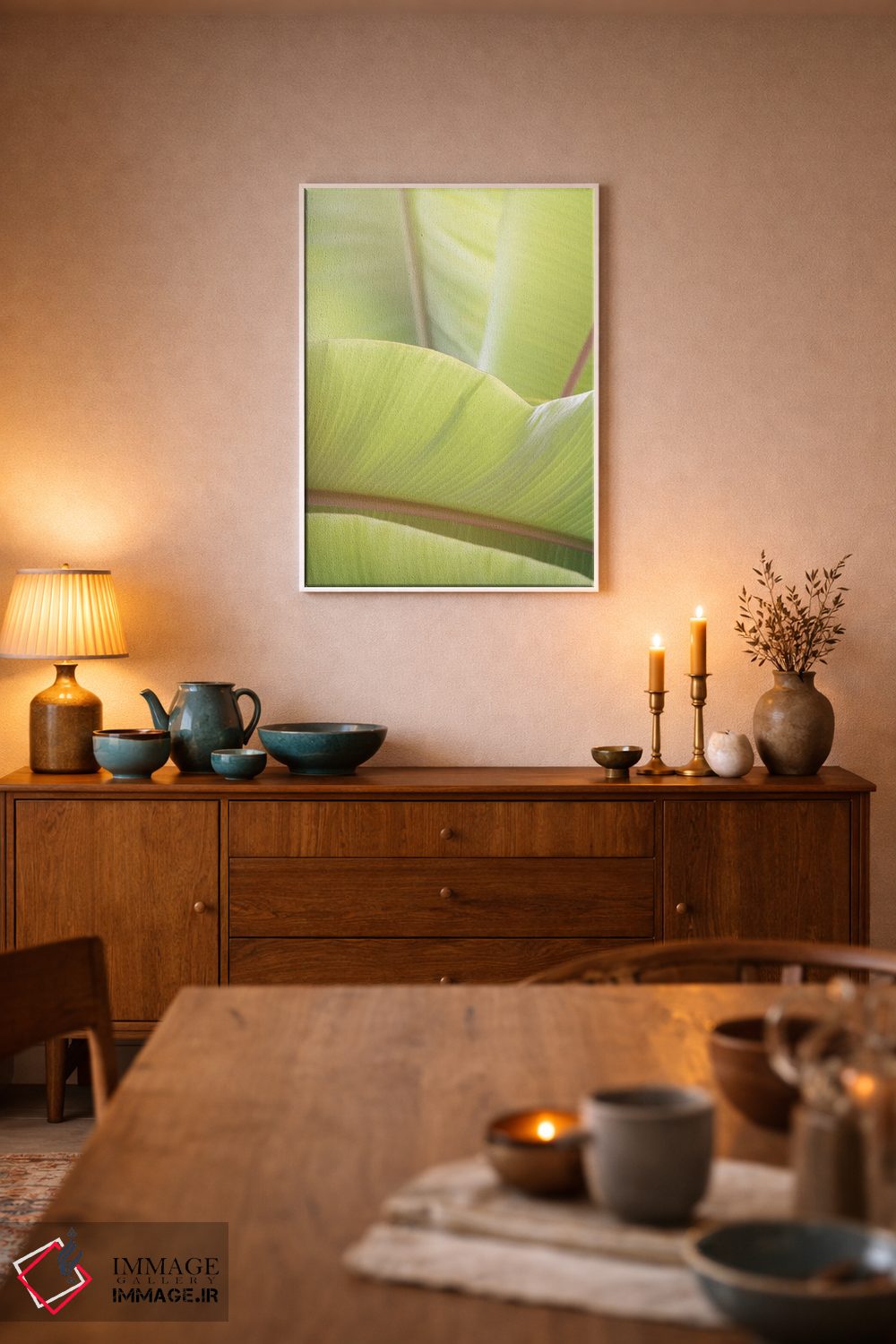 تابلو دکوراتیو برگ های نخل I اثر لینان کولیگان - D6W