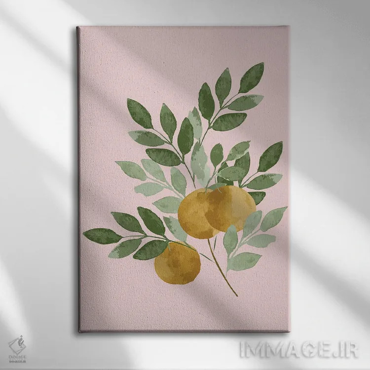 تابلو مدرن پرتقال ها اثر لوسیل پرایس - نمای روبهرو روی دیوار